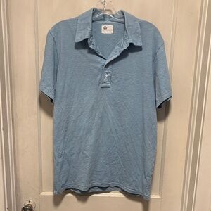 AG Adriano Goldschmied Light Baby Blue Polo Shirt Medium New without Tags